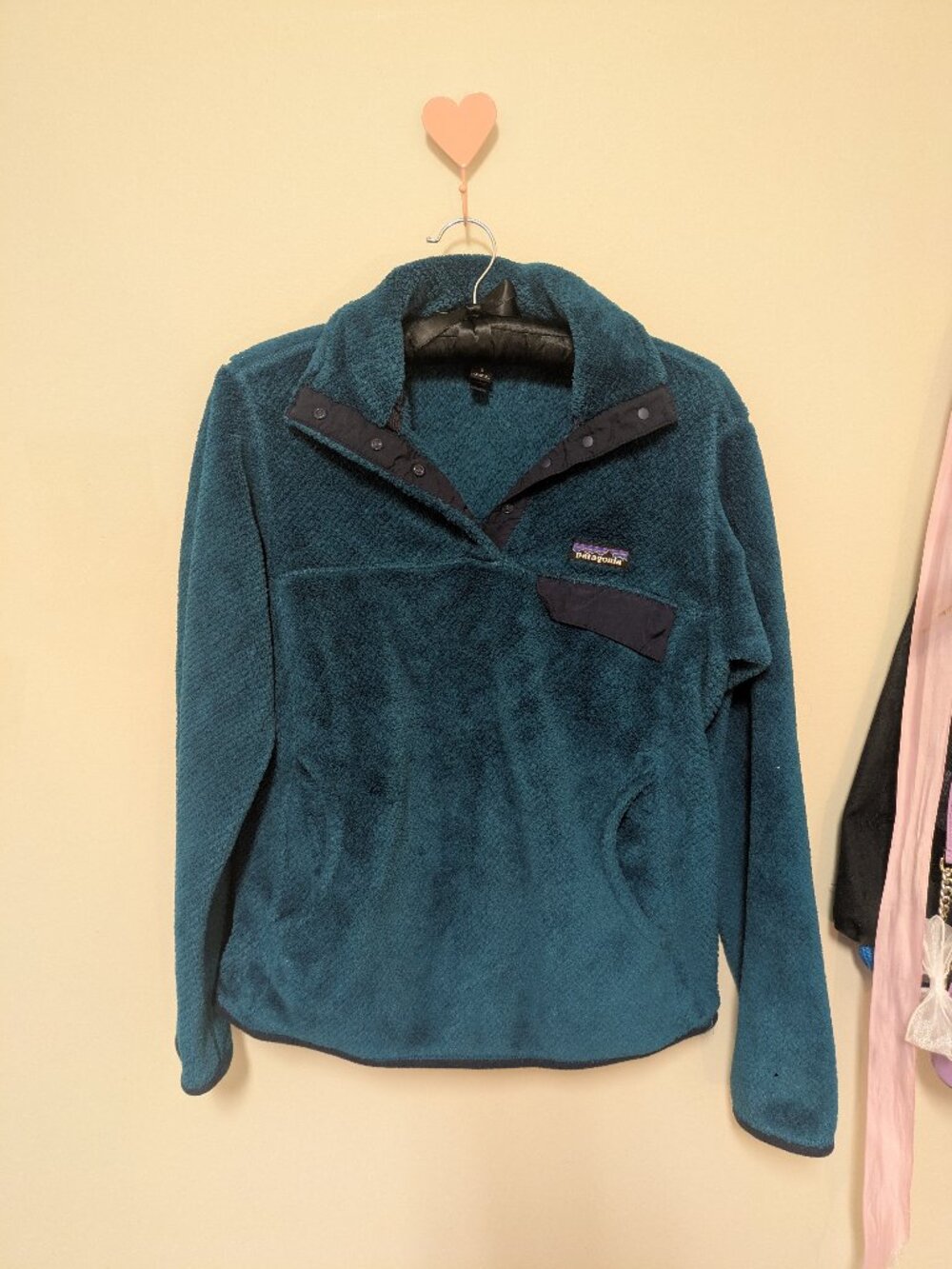 patagonia turquoise blue fleece women's size small half zip NWOT